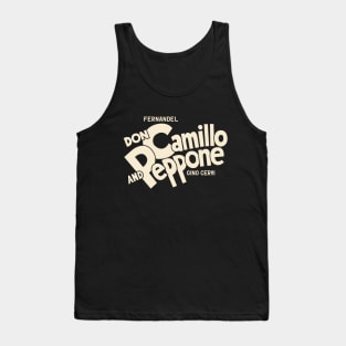 Don Camillo and Peppone Typography Design Tank Top